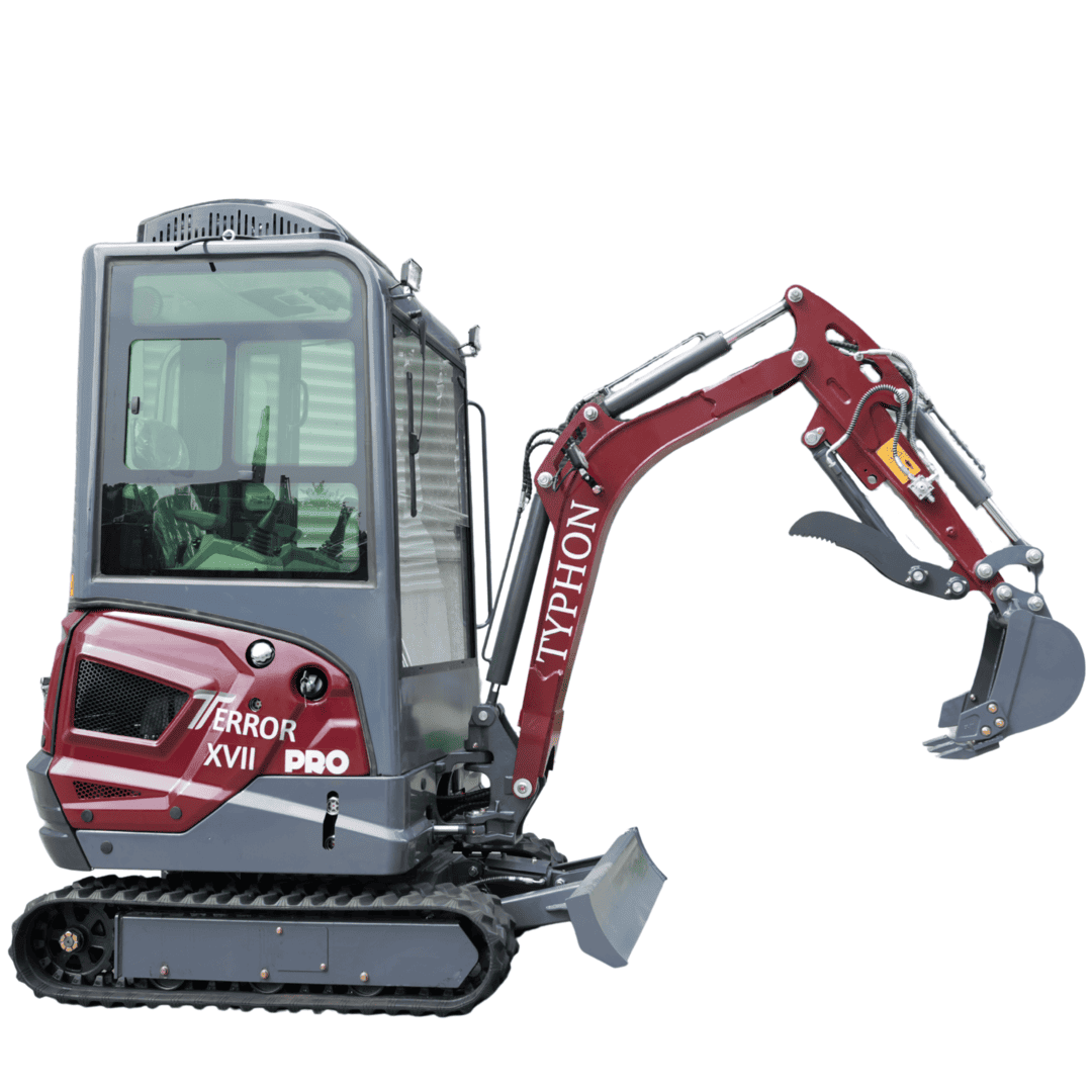 TYPHON TERROR XVII PRO Prestige Edition 4000 lb Enclosed Mini Excavator with