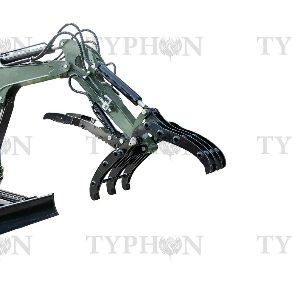 Thumbnail: Compact Grapple Attachment For 2-3 ton Mini Excavator Wide Opening Wood Grab