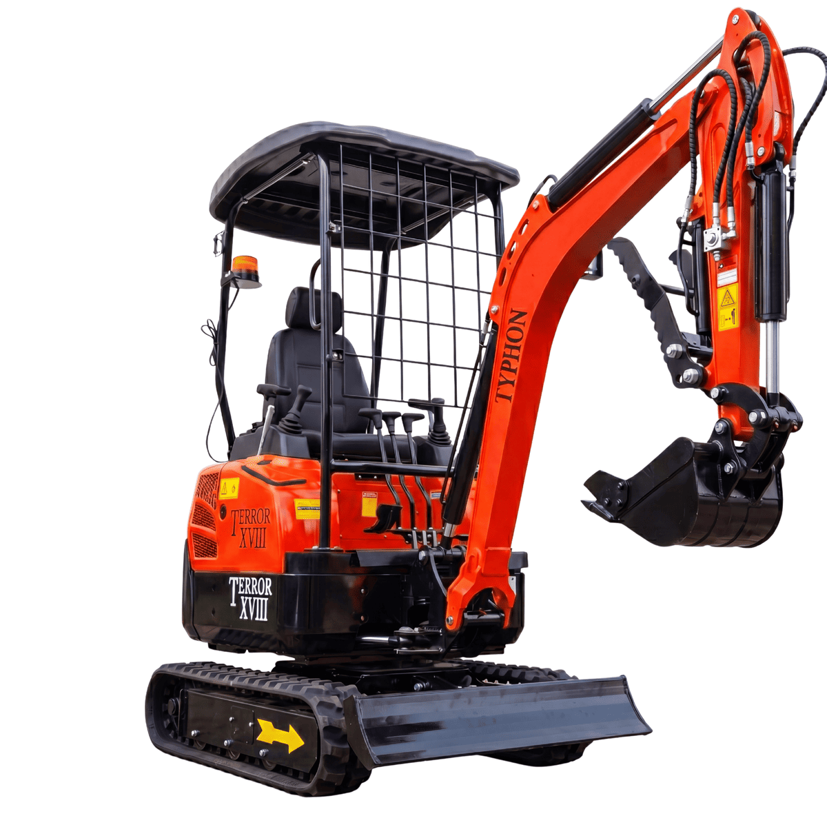 New 4,000 lb TYPHON Lux Mini Excavator Rubber Track with Kubota Diesel Engine