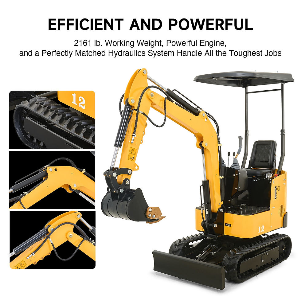 Thumbnail: NW-12 | 13.5HP Mini Excavator B&S Engine with 6 Attachments