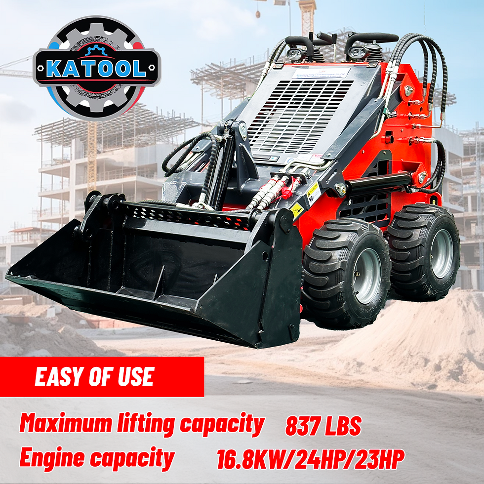 Thumbnail: Katool KT-SK26W Mini Skid Steer Track Loader 23HP