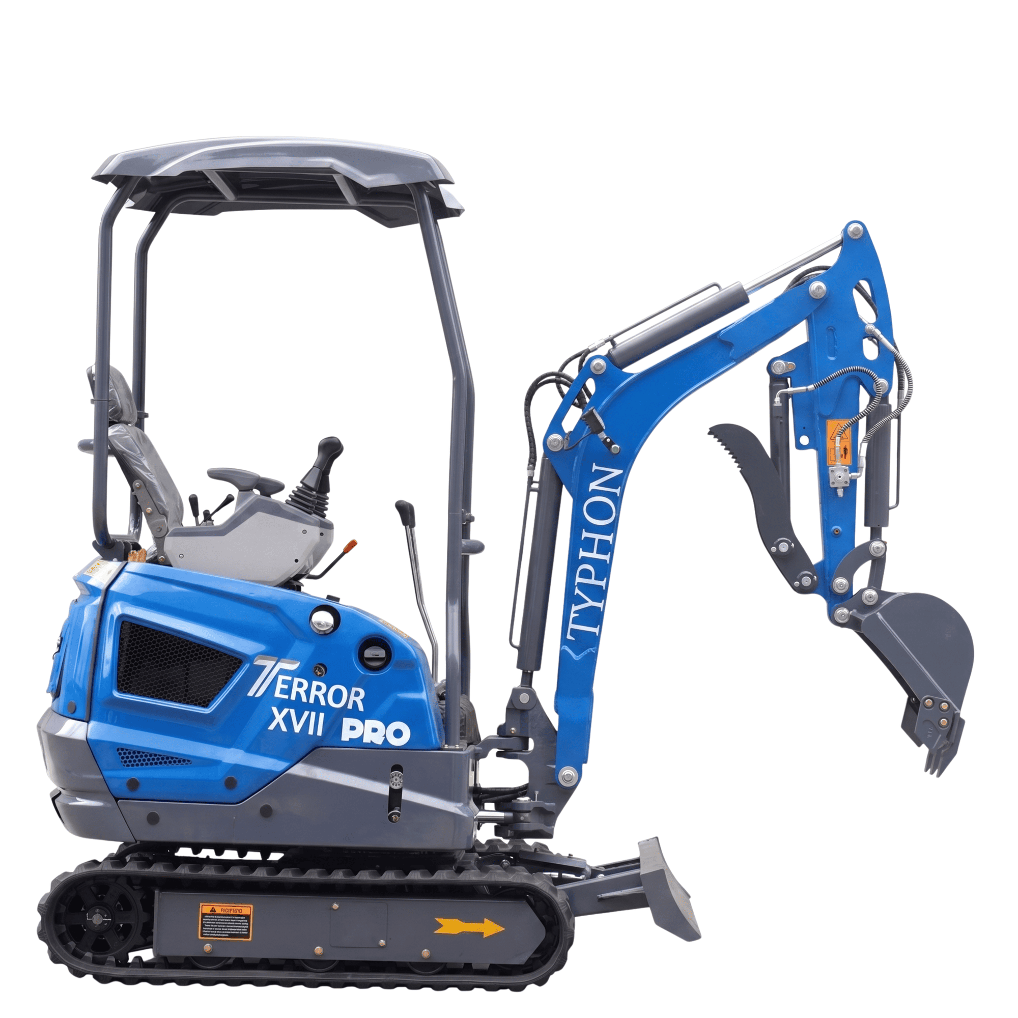 New TYPHON TERROR XVII PRO 3800 lb Mini Excavator – Kubota Diesel, Premium