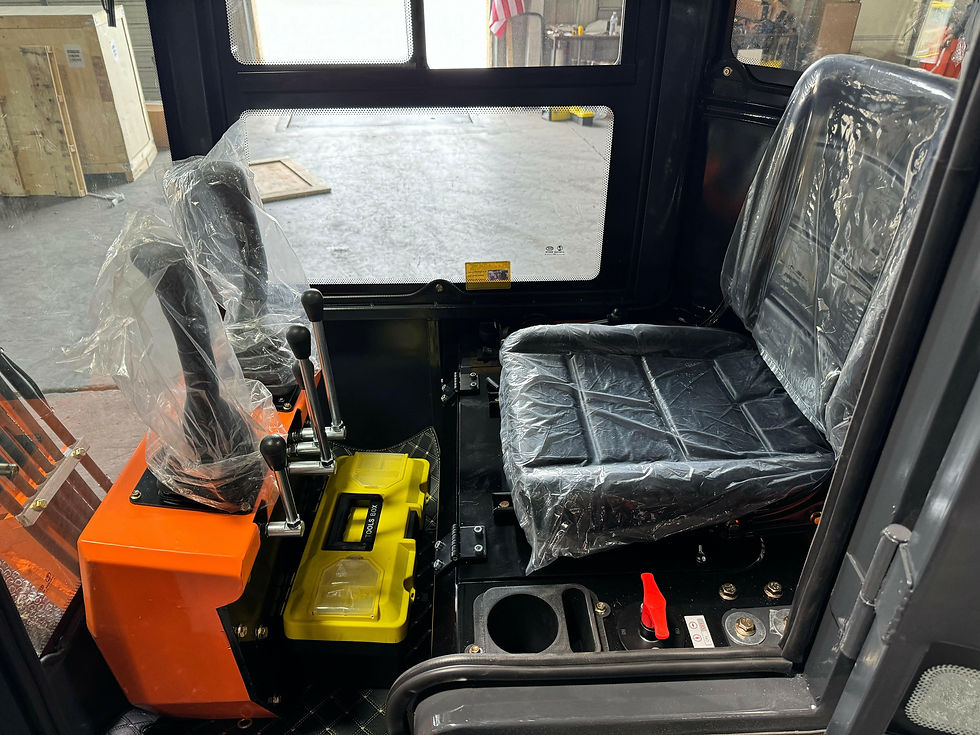 Thumbnail: 1 Ton, R420D Gasoline Mini Excavator w/ Enclosed Cab | QH13R