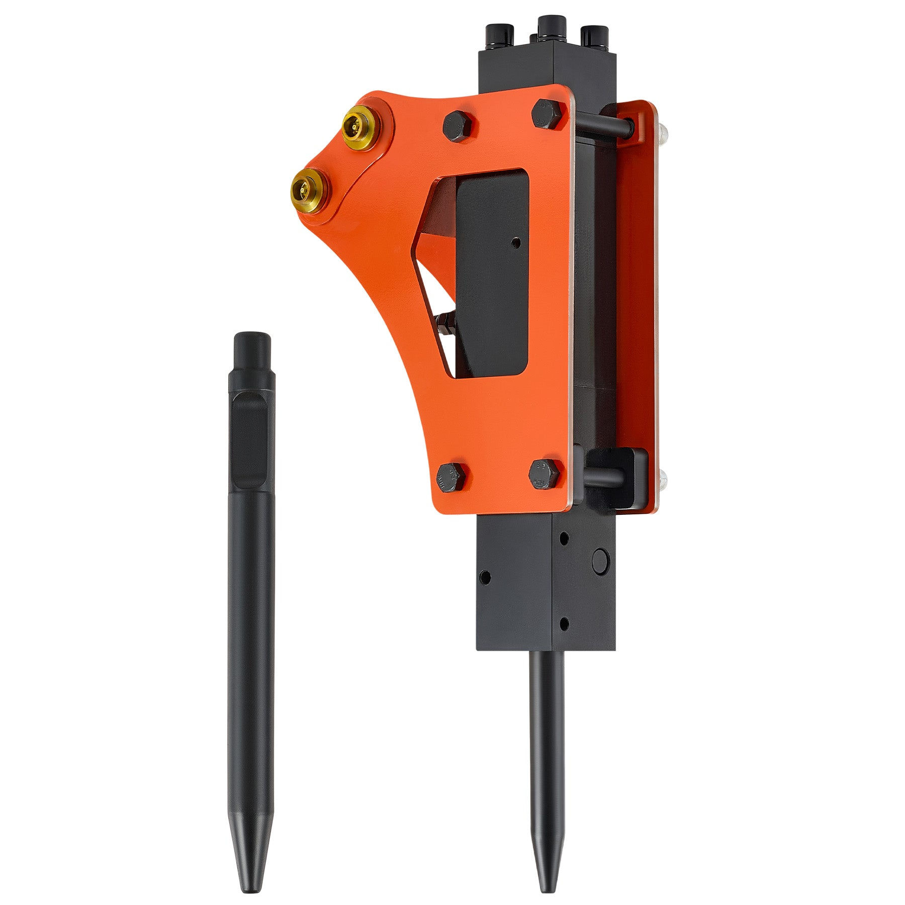 Hydraulic Breaker Hammer for Mini Excavator Concrete Breaker with 2 Chisels Hose