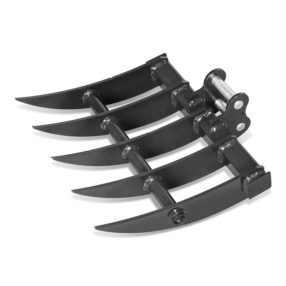 Thumbnail: 5-Piece Mini Excavator Attachment Set for Mini Compact Excavator (SKU: 150536)