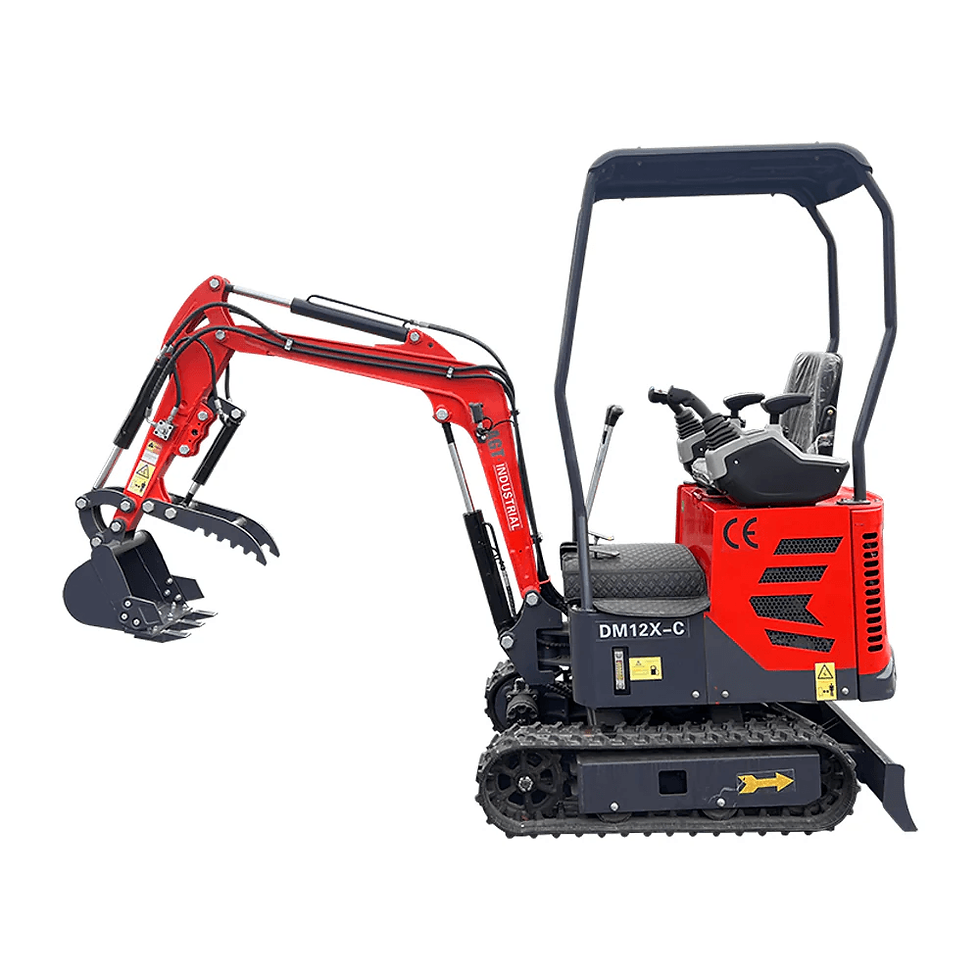 Thumbnail: 1 Ton, Upgraded Mini Excavator w/ Pilot Control & Swing Boom & Hydraulic Thumb
