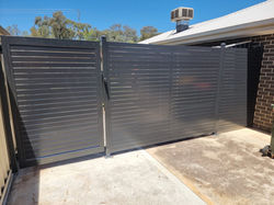 1.8m high aluminium Slat panel fence located in burton.