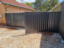 Fence and gate replacement in Davron Park.  Double swing gate in monument