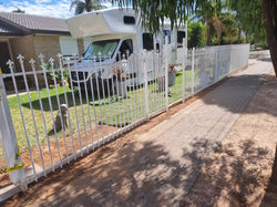 New posts added for a made to match personal access gate and sliding gate, including concrete track.