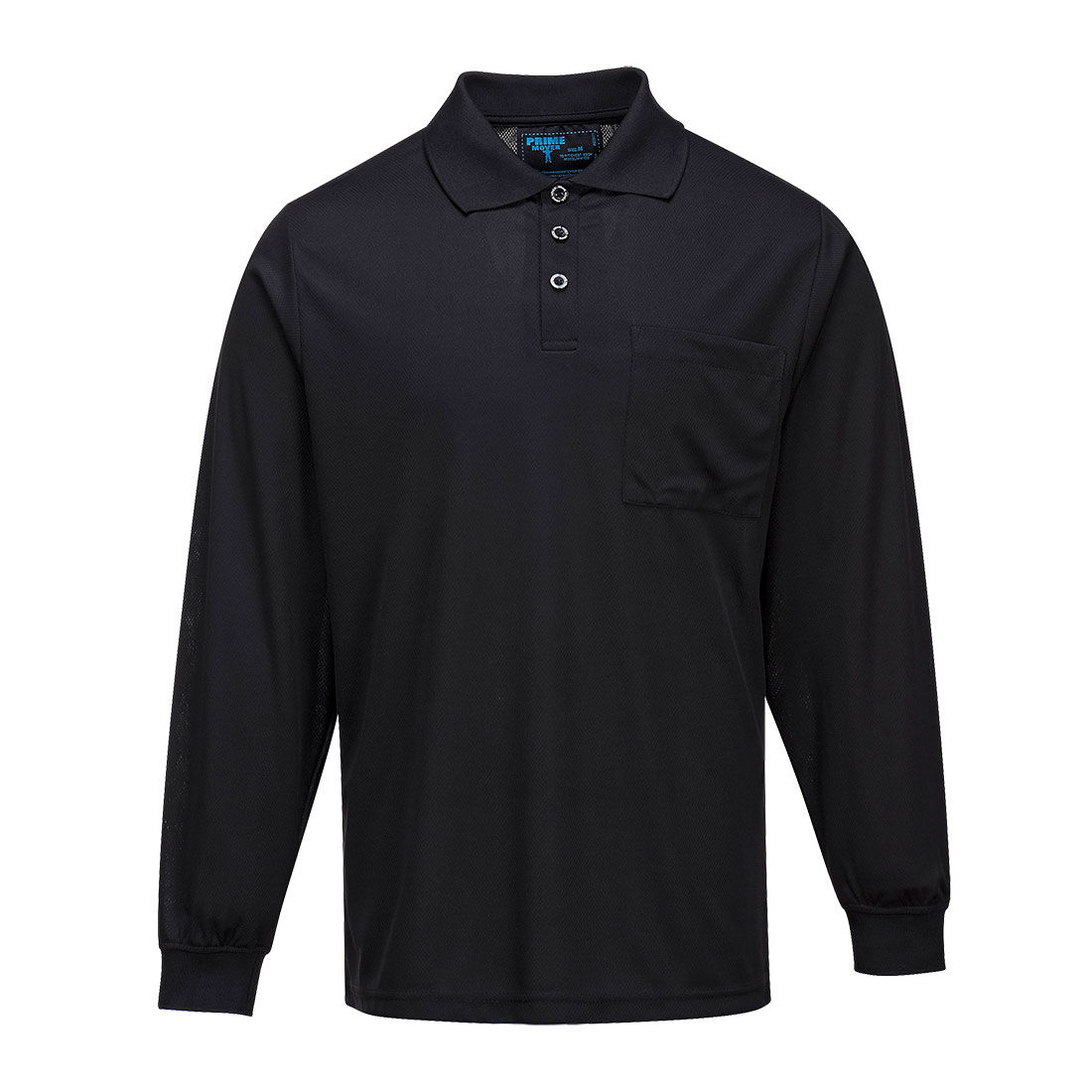 MP103 - Long Sleeve Solid Colour Micro Mesh Polo