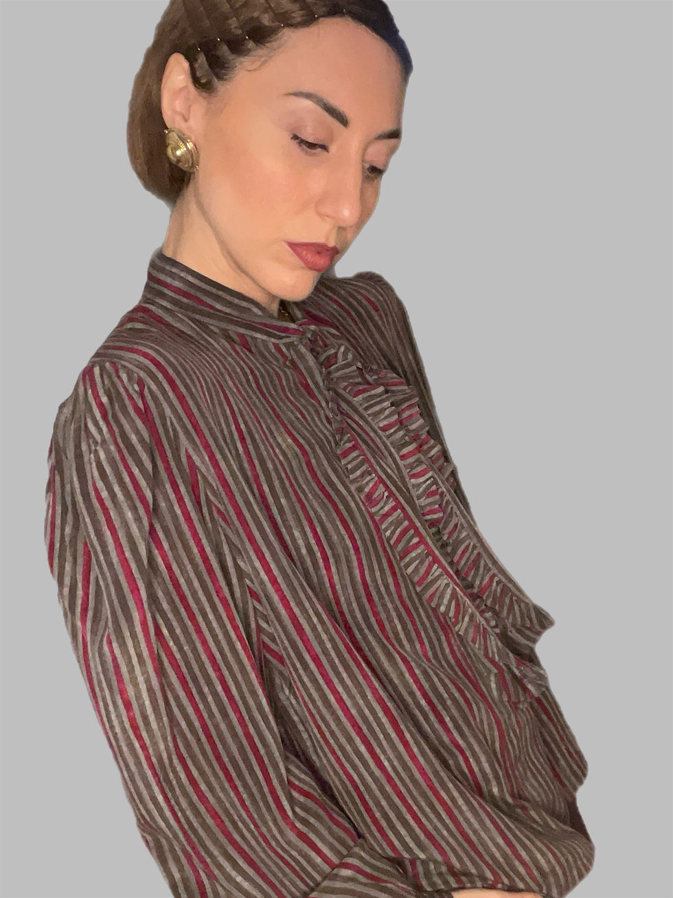 Miniatura: Camicia righe in seta