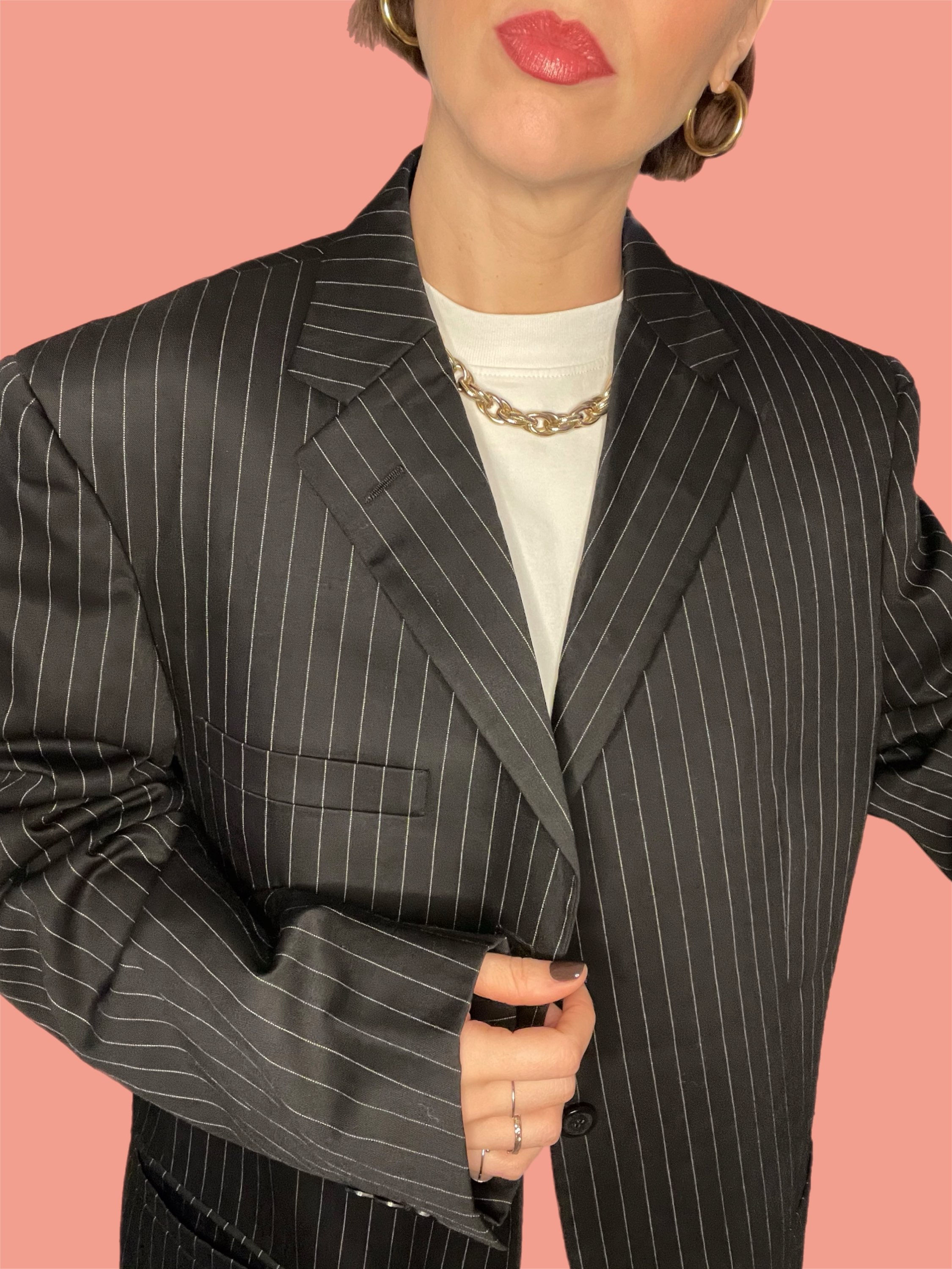 Giacca gessata Versace