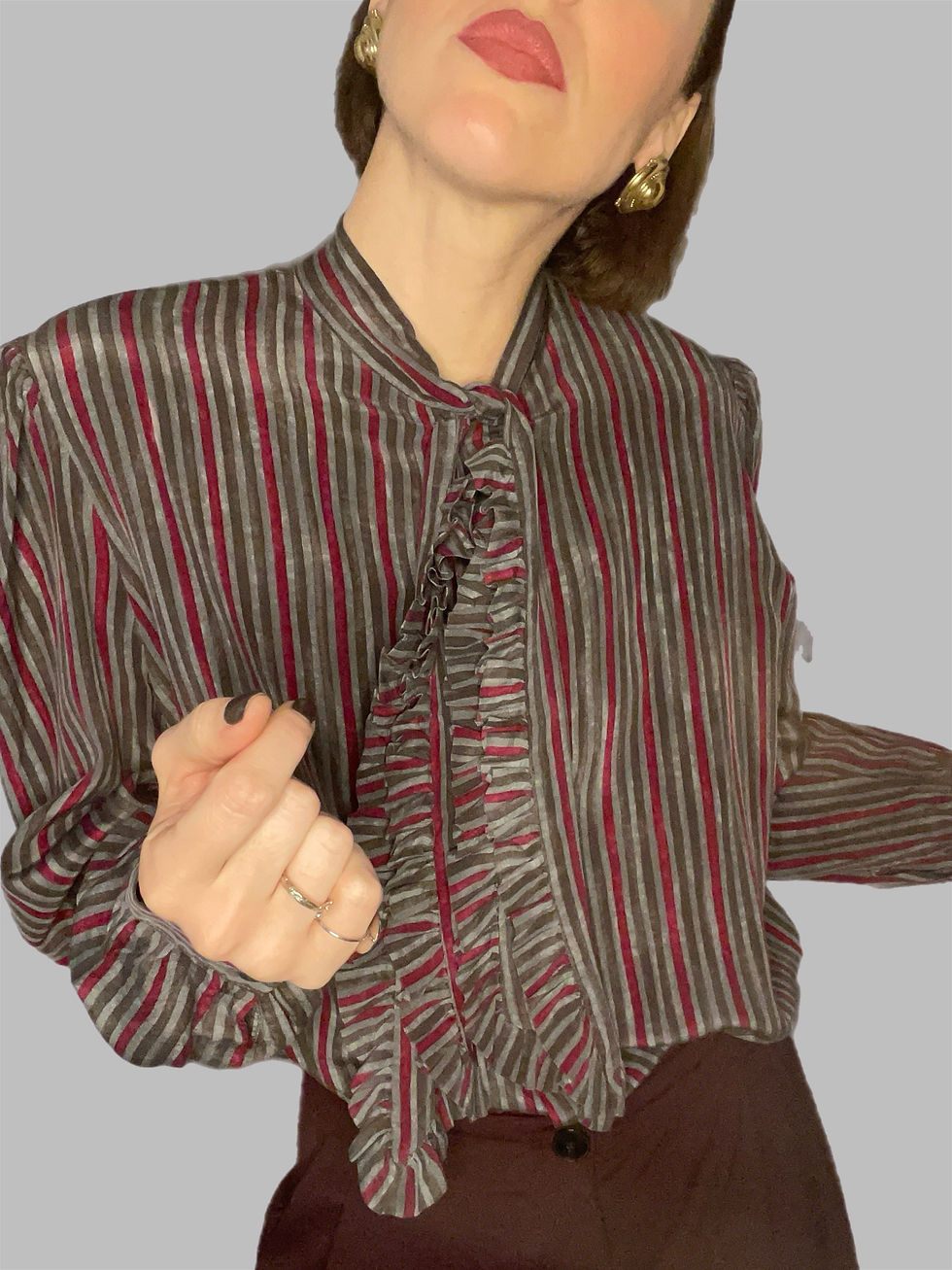 Miniatura: Camicia righe in seta