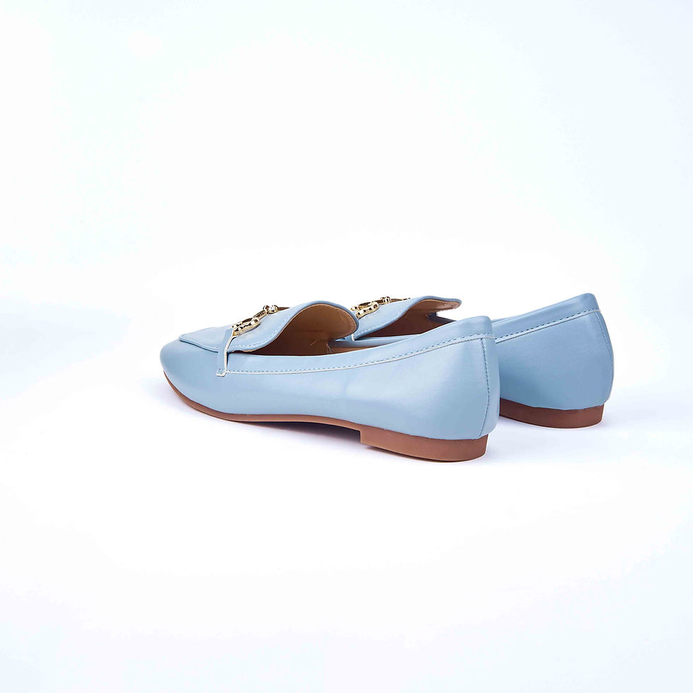 Miniature : Mocassins femme à boucle bleu-ciel Abidjan