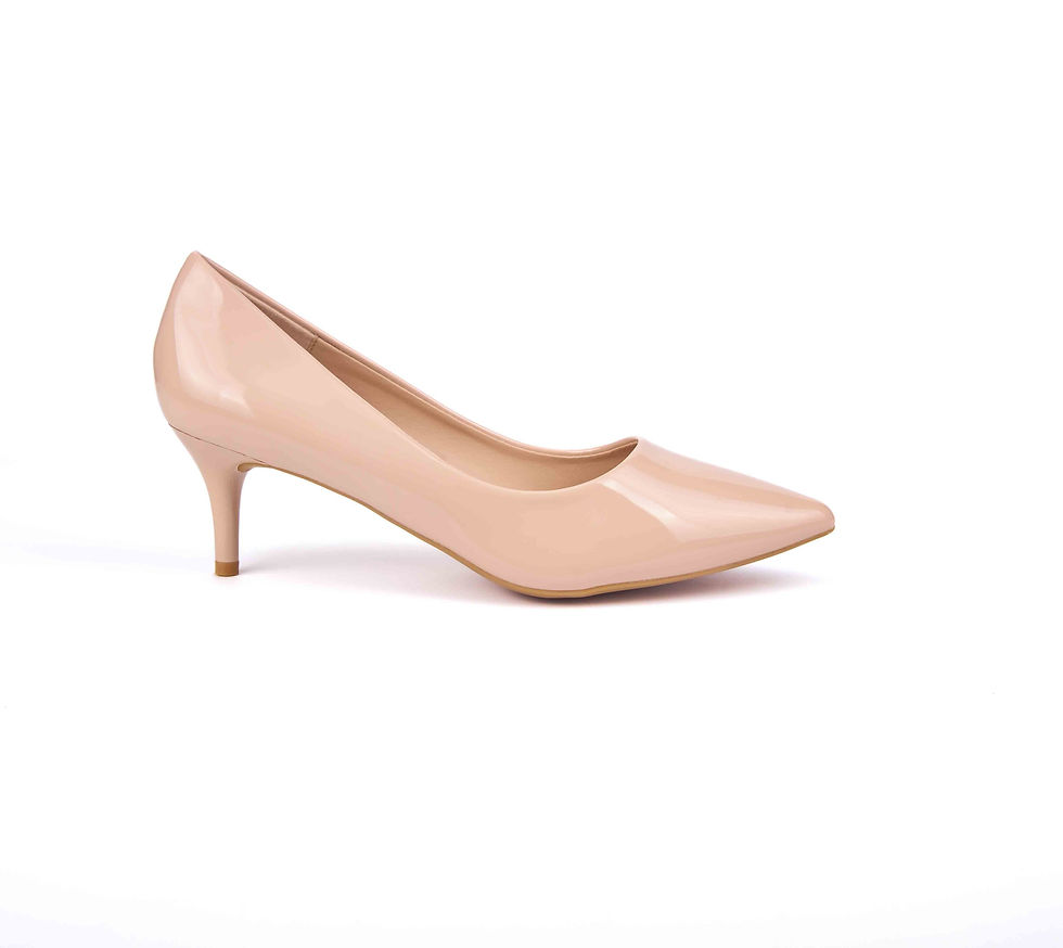 Miniature : escarpins vernis beige talon 3 cm Abidjan
