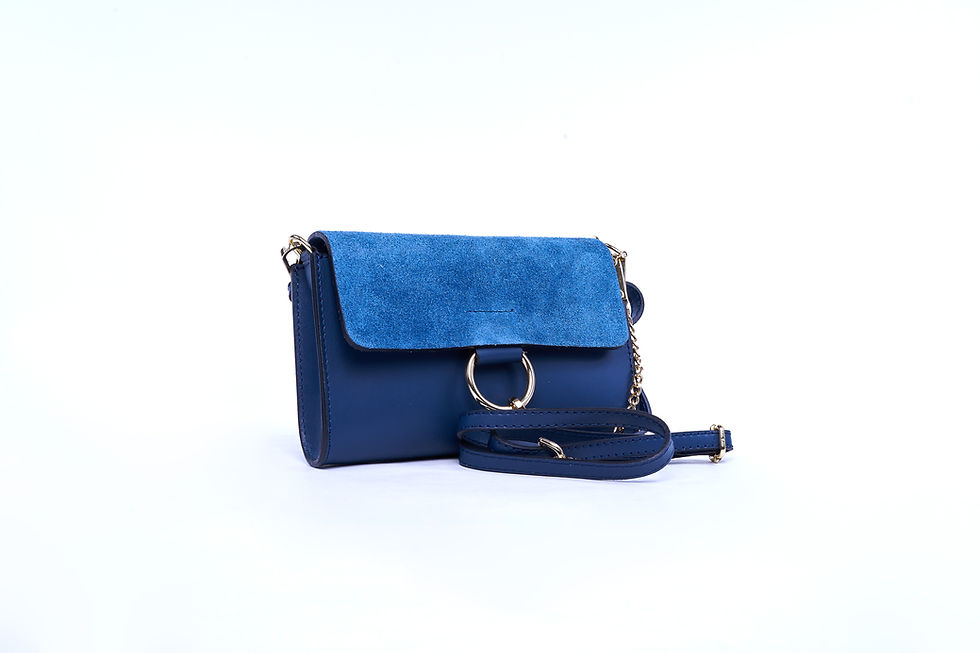 Miniature : Sac à main femme bleu bandoulière avec fermoir aimant Abidjan