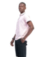 Polos hommes à col rose trois boutonnages Abidjan