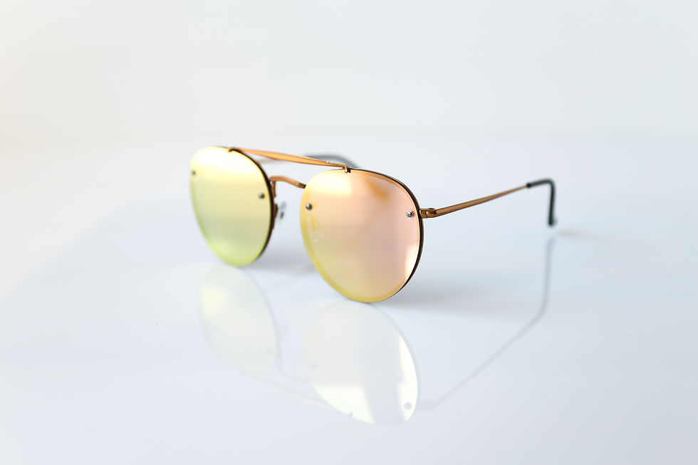 Miniature : Lunettes de soleil ronde rose-doré homme Abidjan