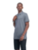 Polos hommes à col gris trois boutonnages Abidjan