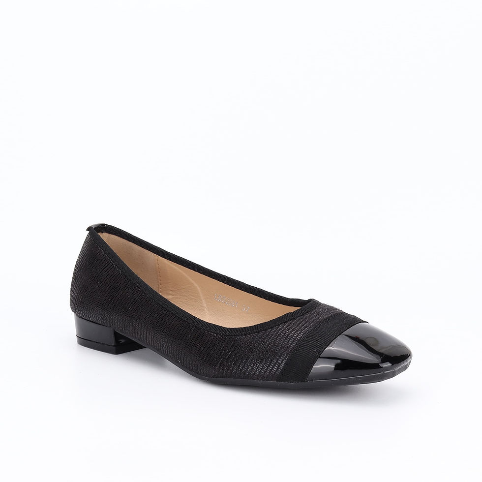 Miniature : Ballerines éponges à talon noir bout vernis Abidjan