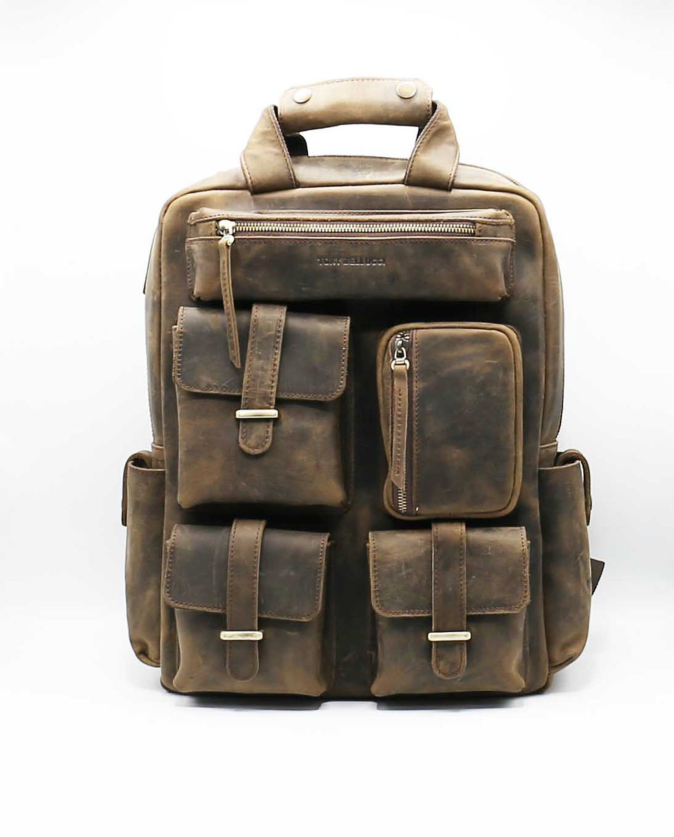 Miniature : Sac à dos homme Marron multi poche Abidjan