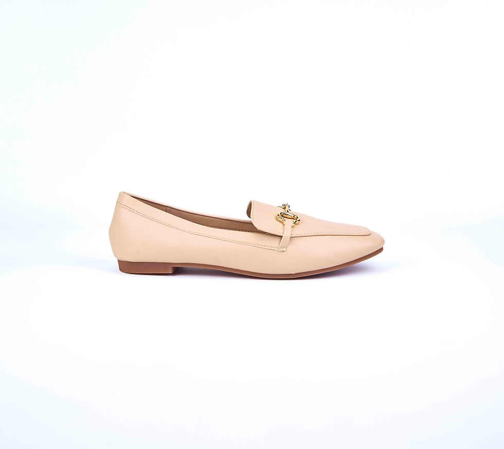Miniature : Mocassins femme à boucle beige Abidjan