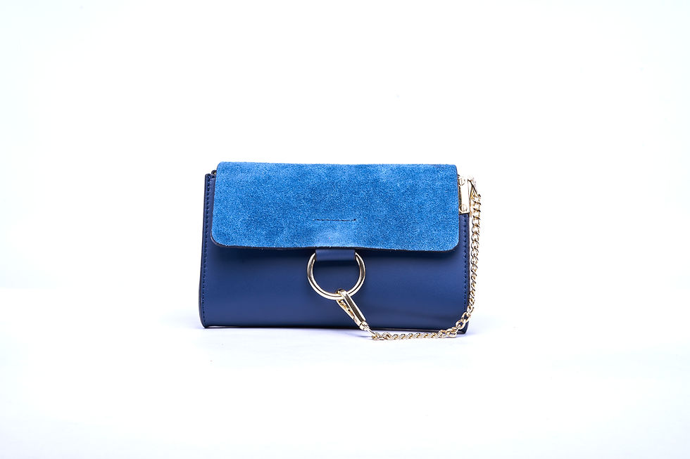Miniature : Sac à main femme bleu bandoulière avec fermoir aimant Abidjan