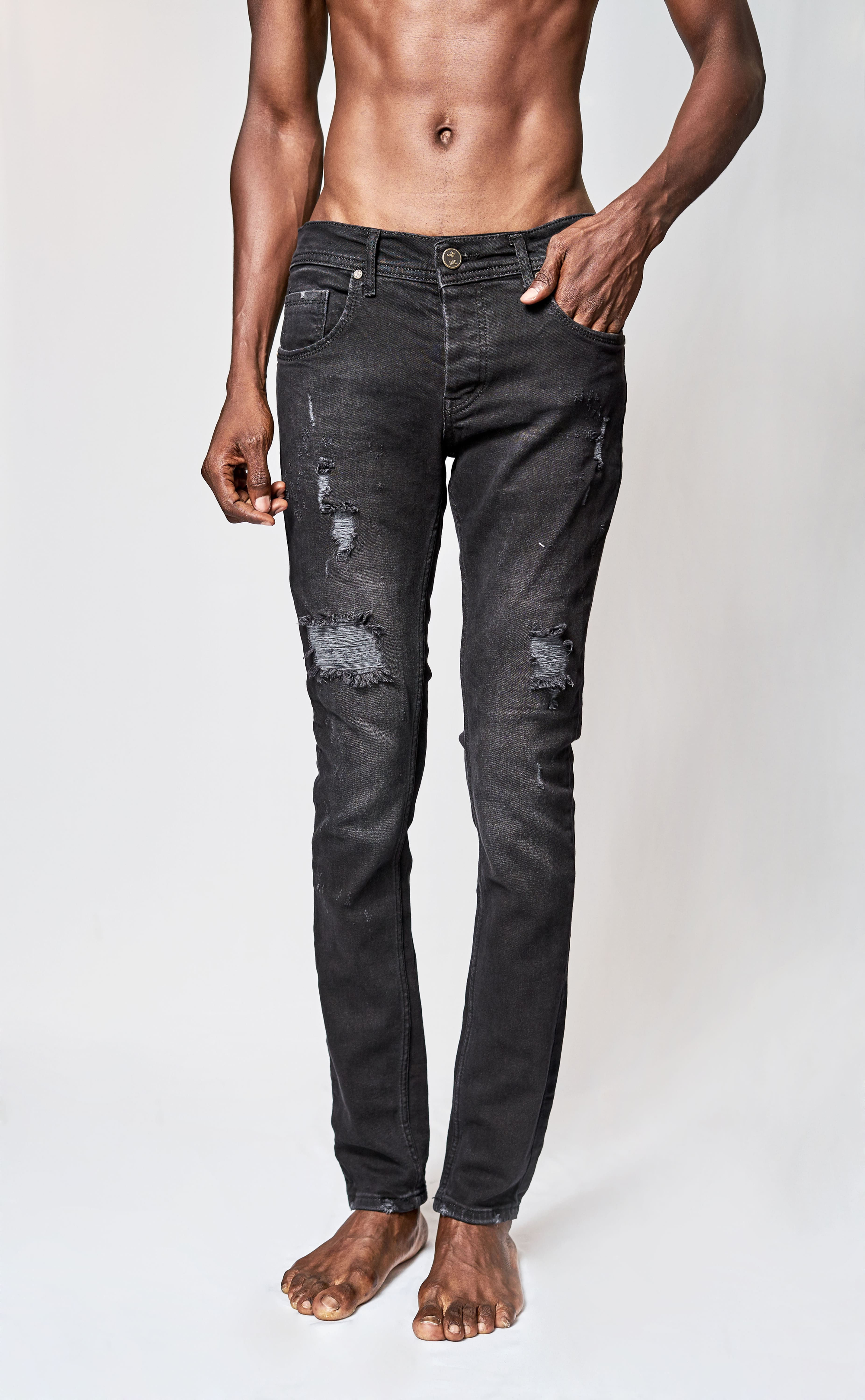 Jeans noir stretch pour homme Abidjan