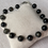 Miniature : Bracelet homme en Obsidienne dorée et acier inoxydable argenté.