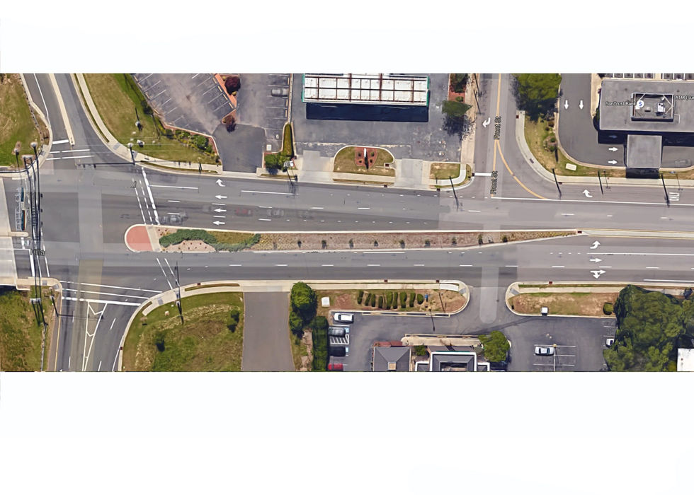An image of one of the bicycle and pedestrian improvement projects.