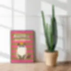 Ragdoll Cat Art Print framed on wall next to plant, funny cat wall art gift for cat lovers