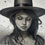 Thumbnail: Original art portrait of woman in a hat