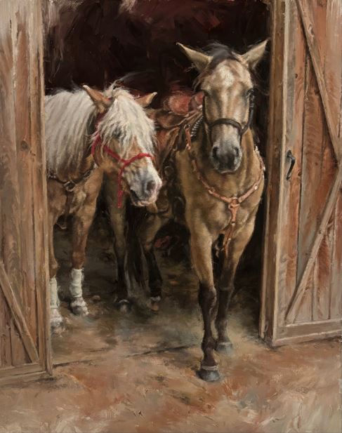 Horses at a stable