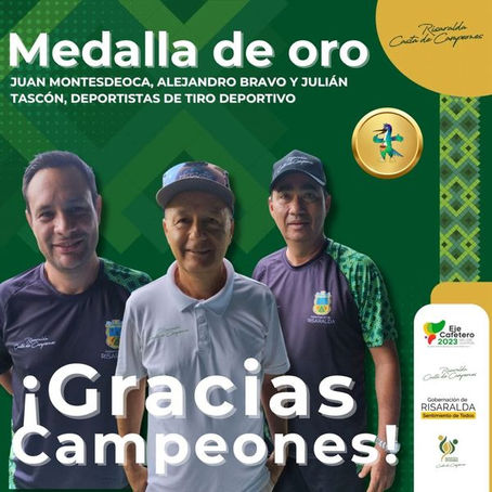 Oro, plata y bronce para Risaralda en tiro deportivo en Juegos Nacionales