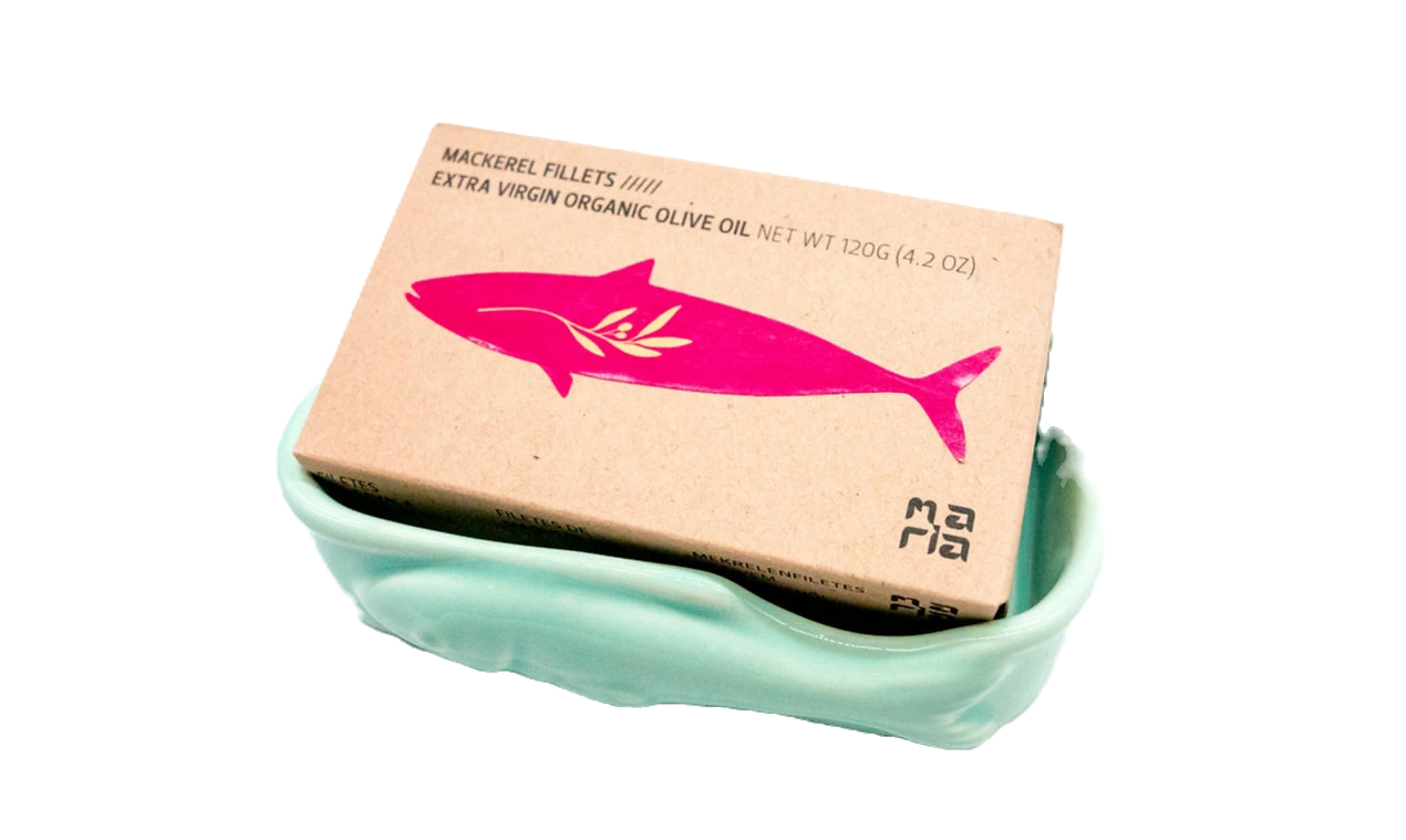 Ceramic Tin holder (Mint Green) with Maria Organic Tin - 120g