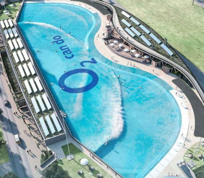 Projekt O2 Surftown München Dachanlage. (Dach Mergler Dachdecker München)