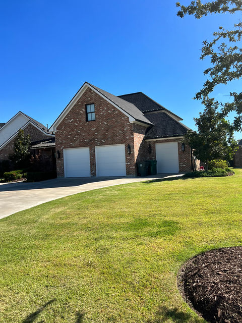 modular brick with a thick mortar joint and a roustic finish