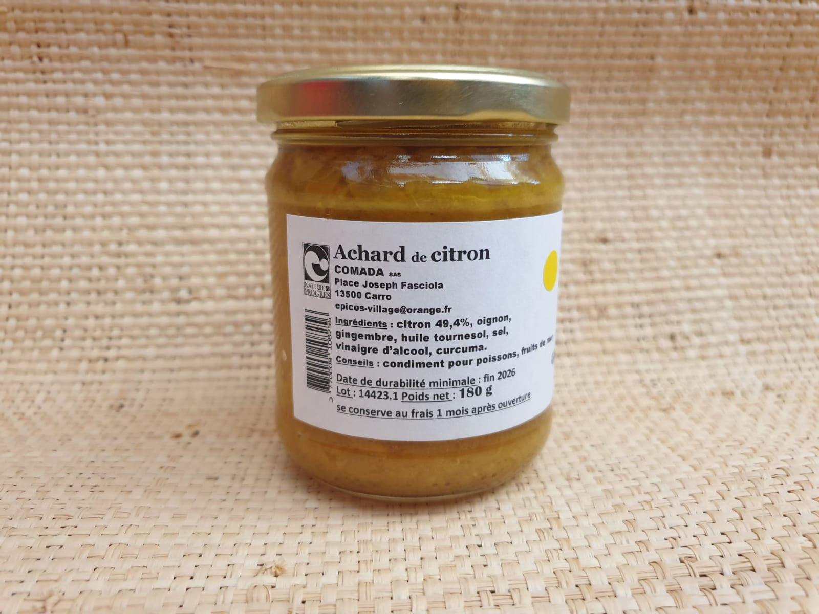 ACHARD CITRON AU CURCUMA 180g