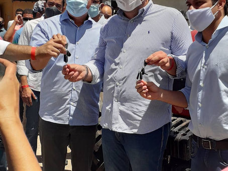 O governador da Bahia Rui Costa visitou a cidade de Entre Rios.