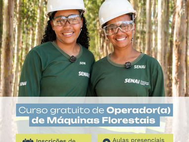 Em parceria com o SENAI, Bracell abre inscrições para curso gratuito de operador de máquina de colheita