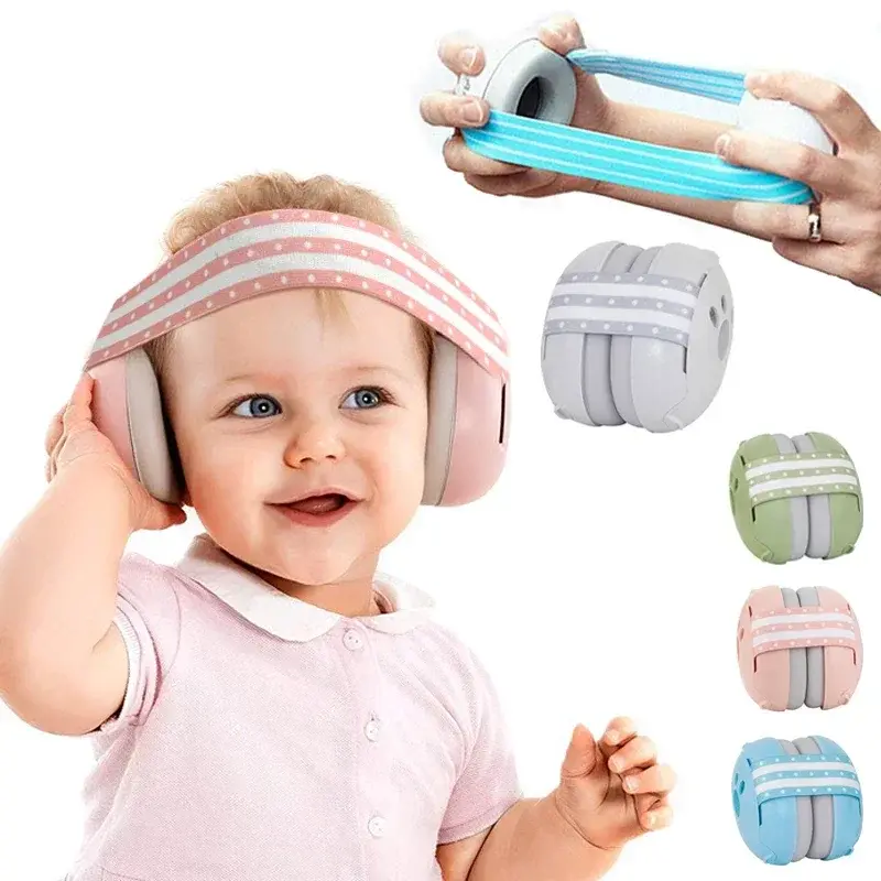 Baby Ear Protection for Babies Toddlers Elastic Noise Reduction Earmuffs Baby He