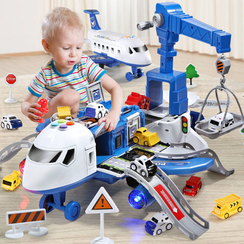 New Deformation Music Simulation Track Inertia Toy Aircraft Large Size Passenger