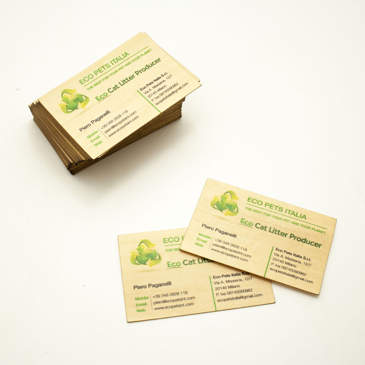Biglietti da visita in legno, plexiglas e cartone Ideatagliolaser