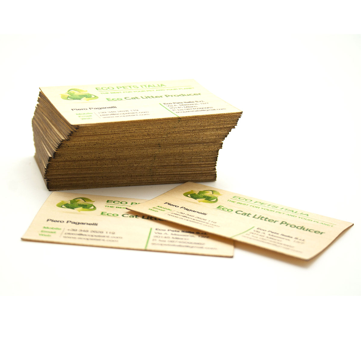Biglietti da visita in legno, plexiglas e cartone Ideatagliolaser
