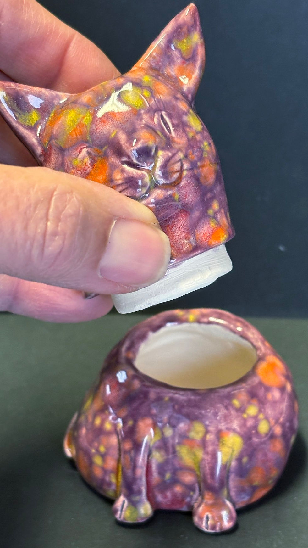 Thumbnail: Petit pot Chat Pétards en céramique
