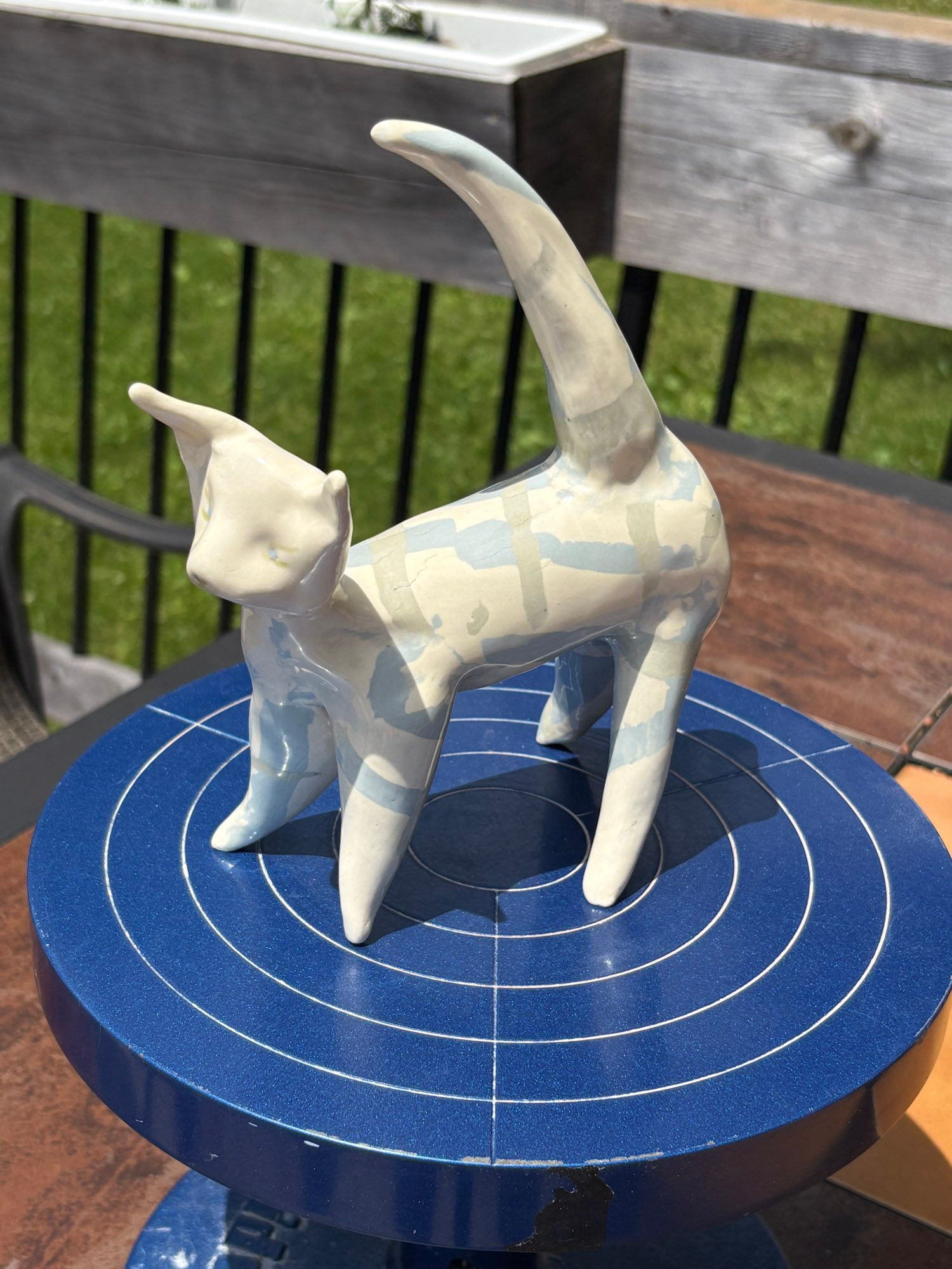 Azurion chat en céramique