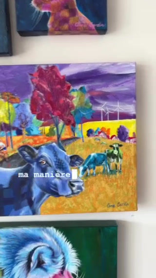 Thumbnail: video de tableau acrylique Oh la Vache!