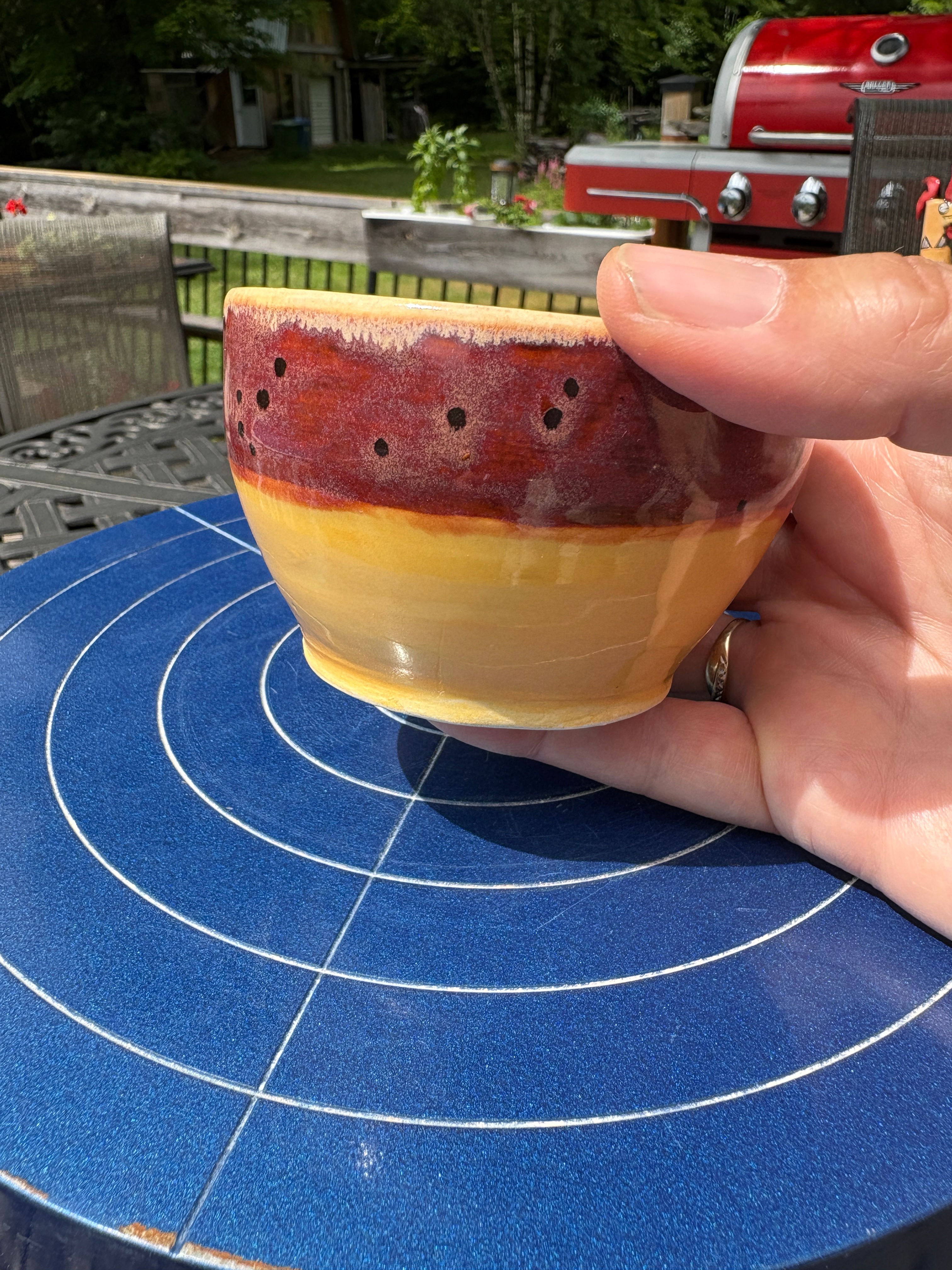 Pot encre d'amarante en céramique