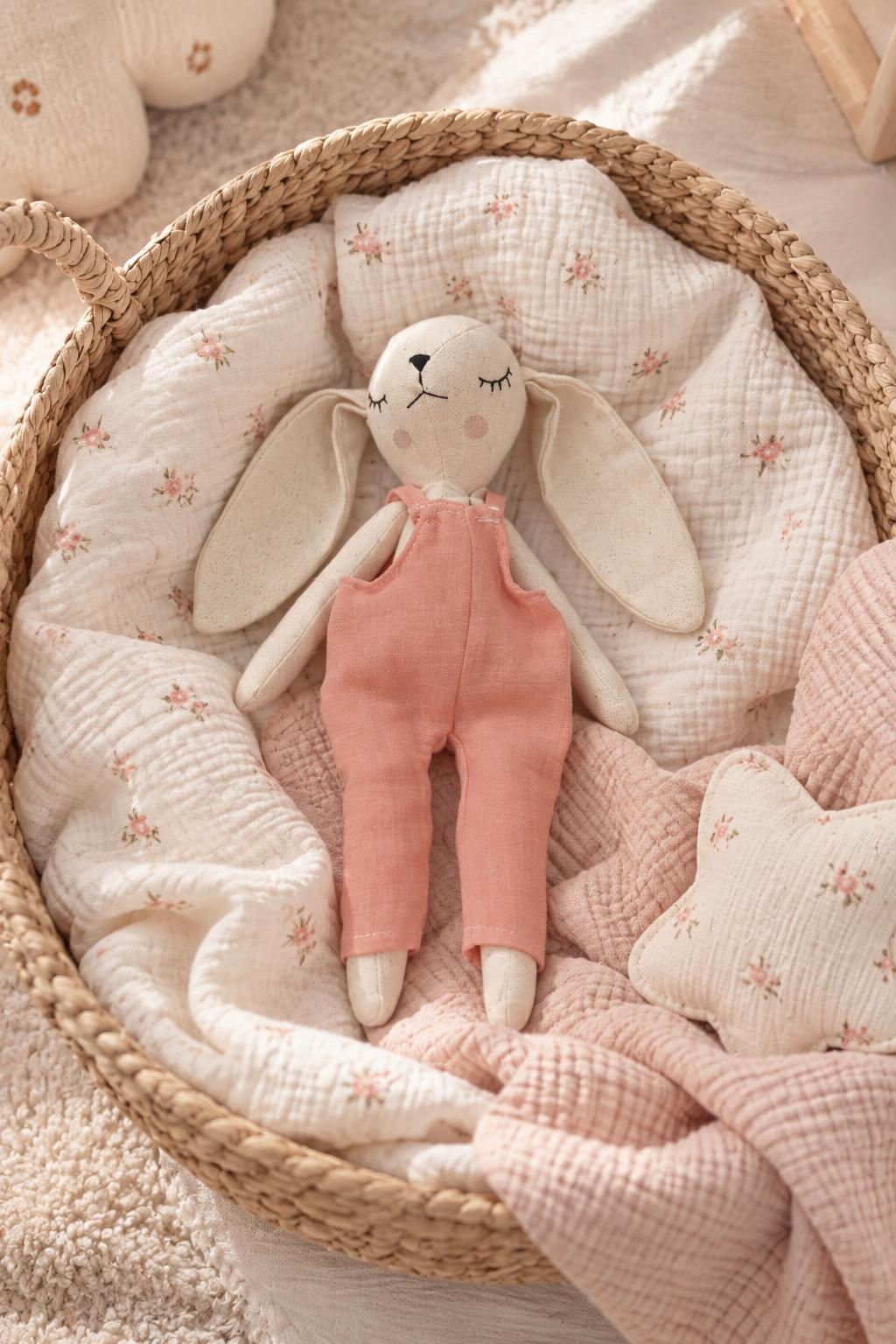 Bunny Mercan Lunalin Bebek Organik Uyku Arkadaşı