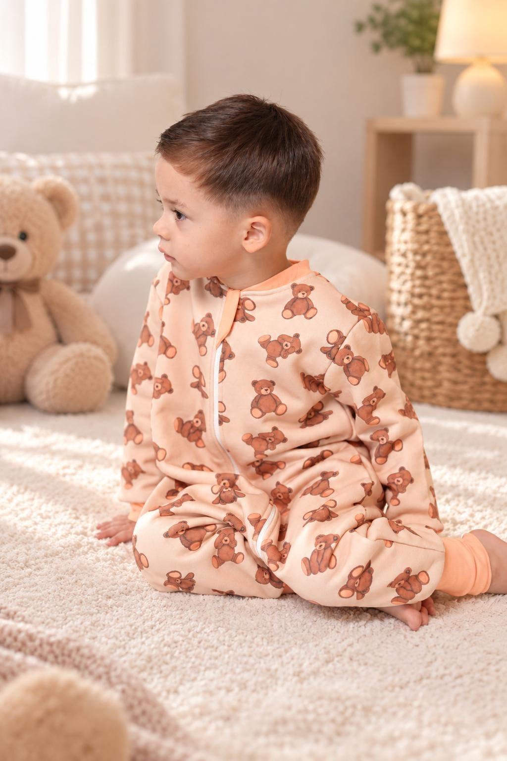 1.5 Tog / Ayıcık Lunalin Bebek Organik Tulum